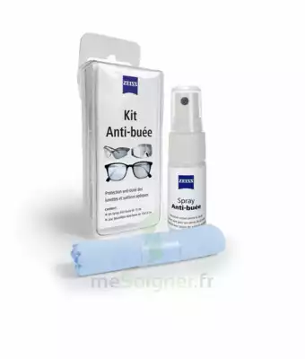 Zeiss Kit Spray Antibuée Fl/15ml + Tissu Microfibres à BU