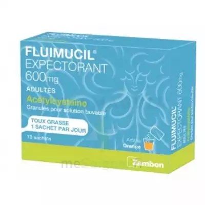 Fluimucil Expectorant Acetylcysteine 600 Mg Glé S Buv Adultes 10sach à BU