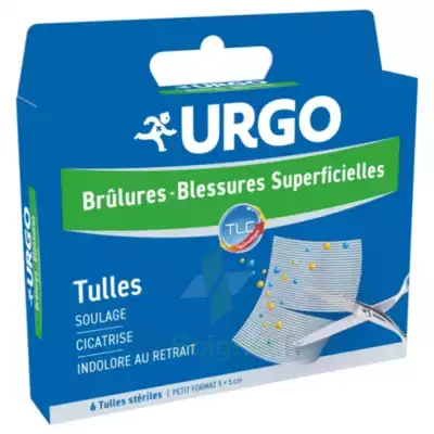 Urgo Brûlures - Blessures Superficielles Tulles Petit Format 5x5cm B/6 à BU