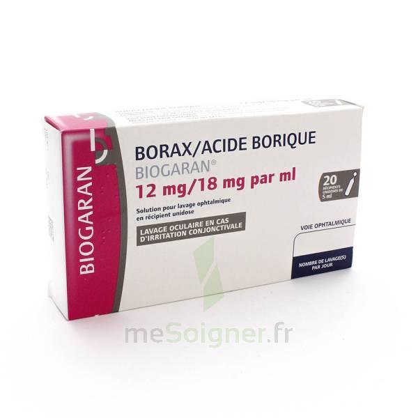 Pharmacie Bupharm Medicament Borax Acide Borique Biogaran 12 Mg 18 Mg Ml Solution Pour Lavage Ophtalmique En Recipient Unidose Borax Acide Borique Bu